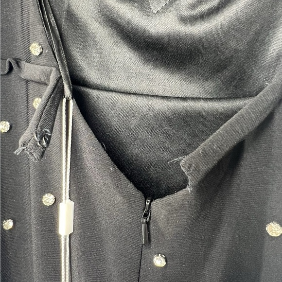 NWT Ieena for Mac Duggal Rhinestone Embellished V Neck Gown 4 - Picture 5 of 9